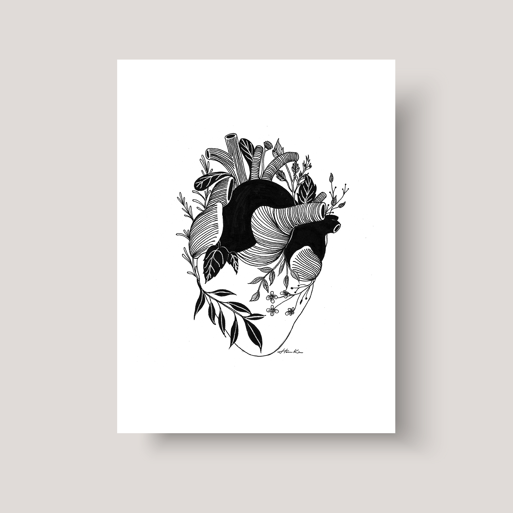 Quadro Coracao Humano Henn Kim Bj Mais