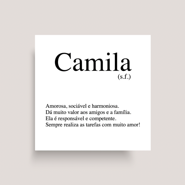 Significado do nome Camila