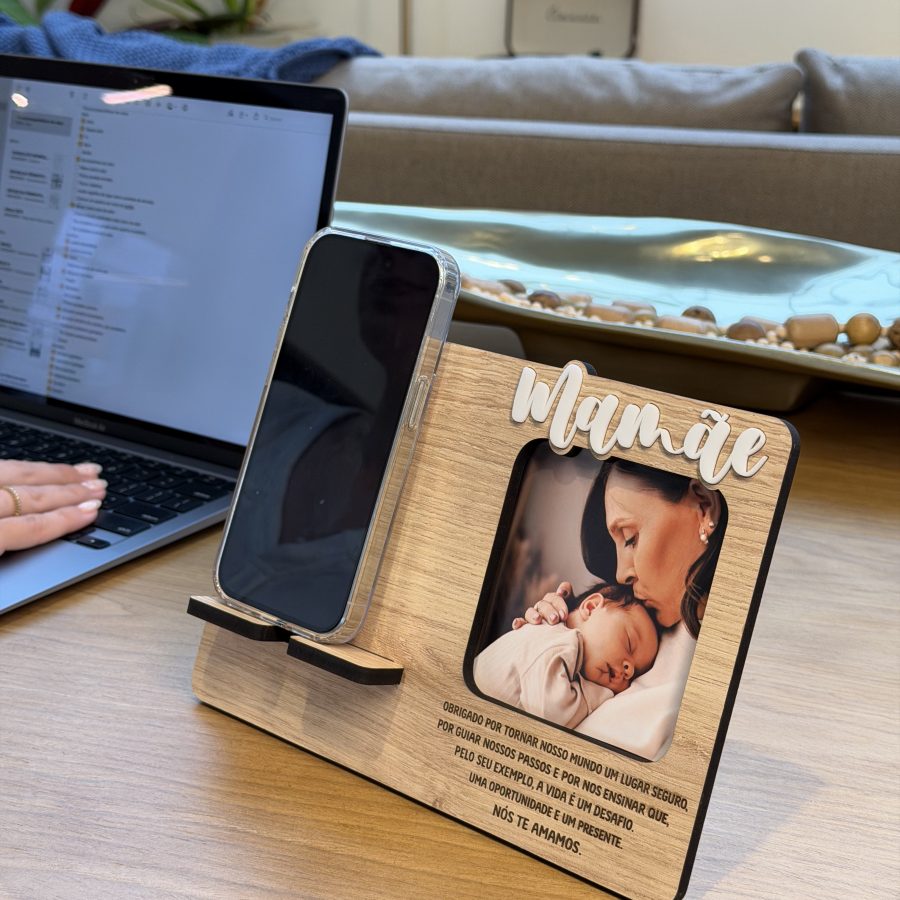 Porta Celular Mamãe com Foto