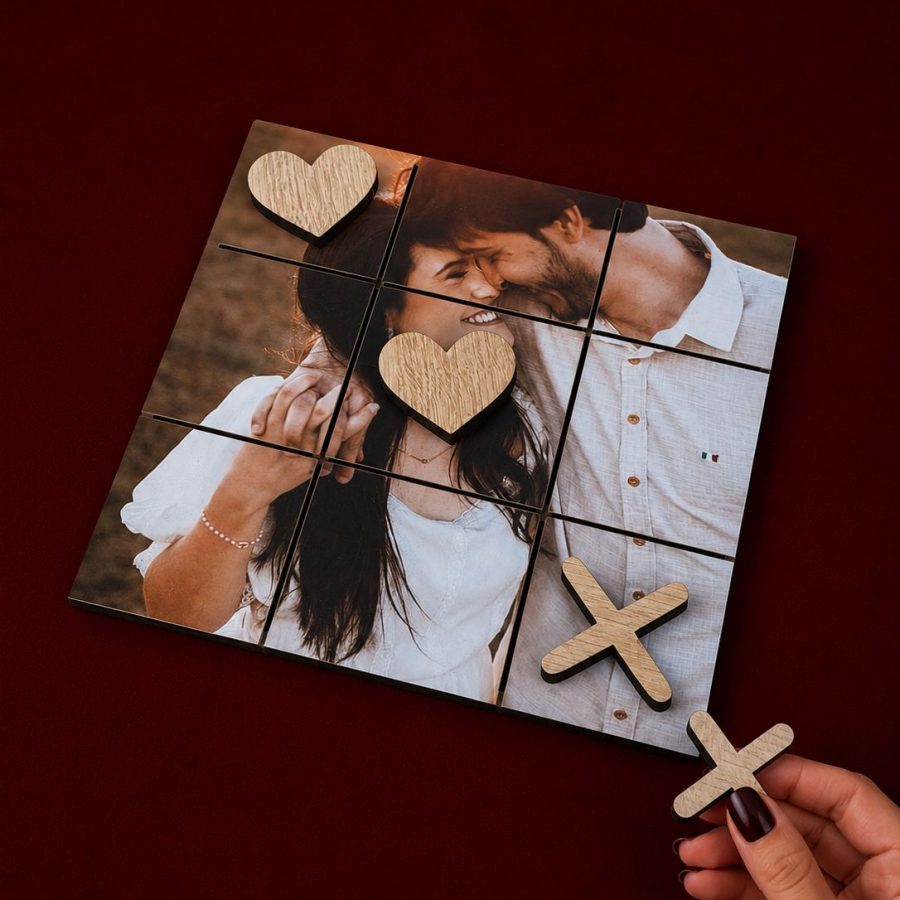 Jogo da Velha do Amor Personalizado com Foto