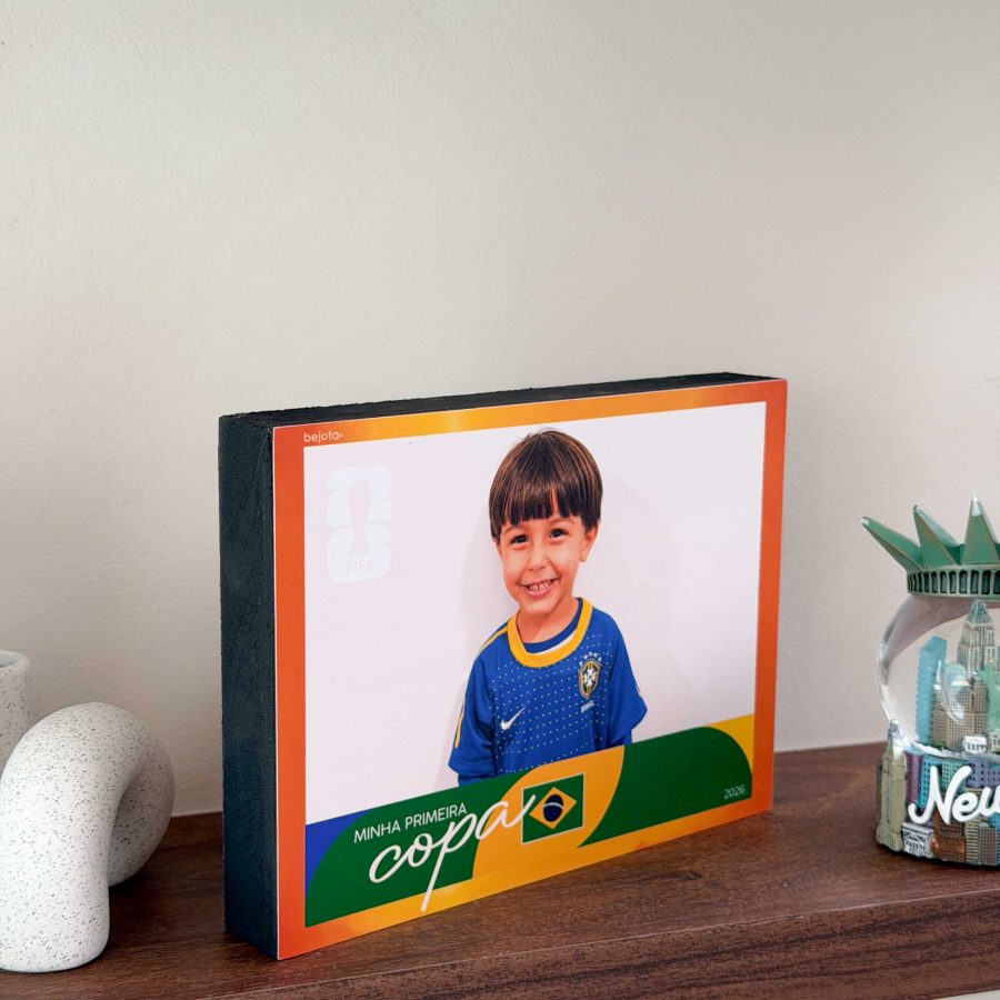 Quadro Minha Primeira Copa 2026 – Horizontal (15x20 cm)